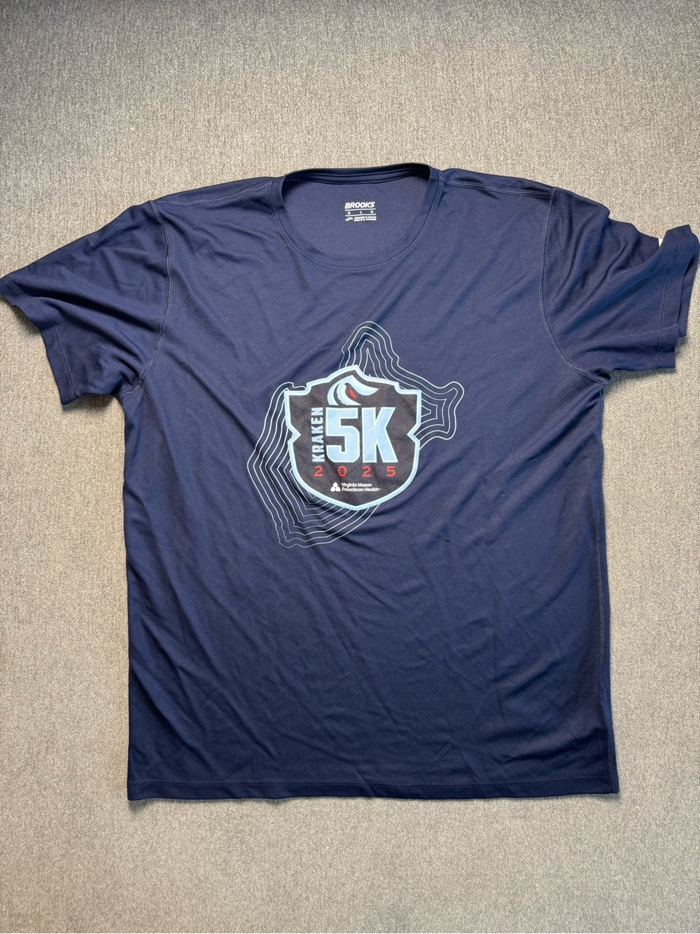 Brooks Men's Navy Seattle Kraken 5K Logo Performance Tee